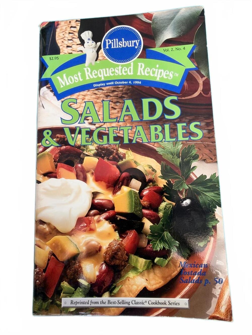 Pillsbury Most Requested Recipes: Salads & Vegetables Cookbook Vol. 2 No. 4, 199
